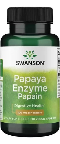 [SW1427] Swanson Papaya Enzyme Papain Digestiva Health 100mg 90 Cáps. 