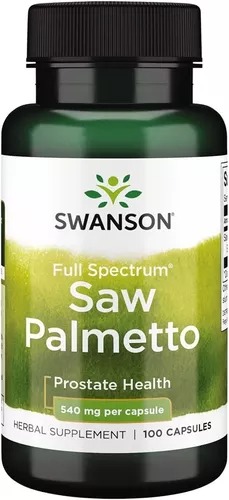 [SW909] Swanson Saw Palmetto 540 Mg 100 Cáps.  Salud  Prostática