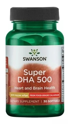 [SWE062] Swanson Super Dha  500mg , De Calamar 30 Cáps. Blandas