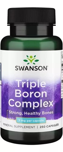[SW599] Swanson Triple Boron Complex 3mg. 250 Cáps. 